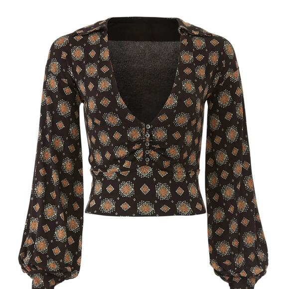 FREE PEOPLE Sydney’s Boho Top Sz XS - Picture 4 of 6